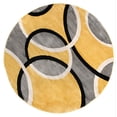 thumbnail image 2 of Rugshop Contemporary Abstract Circles Round Rug 6' 6" (6' 6" Diameter) Yellow, 2 of 2
