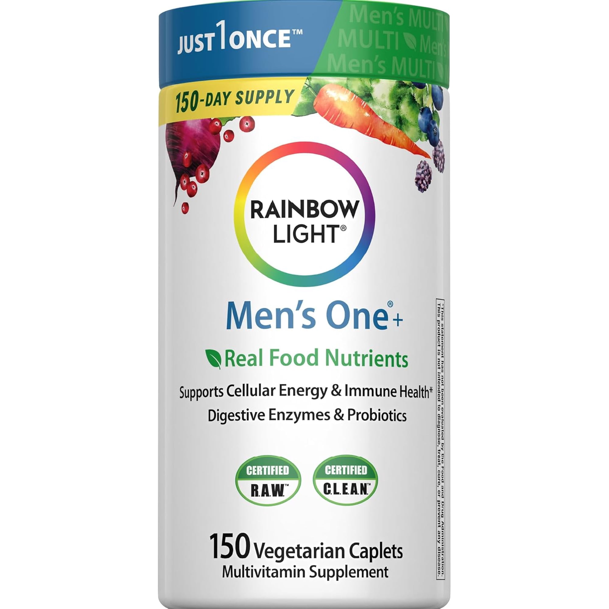 Mens Multivitamin | 150 Vegetarian Caplet | by Rainbow Light