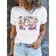 thumbnail image 1 of Camiseta con estampado de arcoíris y unicornio, manga corta, cuello redondo, informal, para verano y primavera, para mujer, ideal para el tiempo libre., 1 of 6