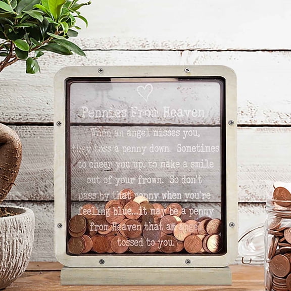 Wooden Piggy Bank, Handcrafted Money Bank with Tree Design for Kids, Eco-Friendly Children's Savings Bank, Money Box for Home Decor & Financial Teaching, Gift for Birthday & Baby Shower