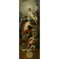 thumbnail image 3 of Jacob de Wit 9x18 Black Modern Framed Museum Art Print Titled - Allegory of the Writing of History (1754), 3 of 5