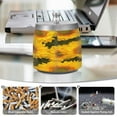 thumbnail image 4 of Iauyy Large Metal Ashtray with Lid - Outdoor & Indoor Patio Car Use Smokeless Wind Resistant 3.54×3.46in,Repetitive and Spliced Design, 4 of 6