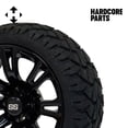 thumbnail image 2 of Hardcore Parts 14" Black 'Voodoo' Golf Cart Wheels and 20"x8.5"-14 STINGER On-Road/Off-Road DOT rated All-Terrain tires - Set of 4, includes Black 'SS' center caps and M12x1.25 Black lug nuts, 2 of 4