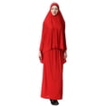 thumbnail image 5 of Gamivast Islamic Clothing for Women Long Overhead Hijab & Skirt Prayer Sets Solid Soft Modest Abaya Jilbab Ramadan Eid Namaz Middle East Robe 2 Piece Sets, 5 of 8