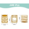 thumbnail image 2 of 100 piezas de cuentas cúbicas de latón de 3 mm, chapadas en oro auténtico de 14 quilates, estilo moderno, para la creación de joyas para adolescentes y adultos., 2 of 6