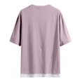 thumbnail image 4 of Wyzesi Mens Cardigan Sweaters Long Button Mens Short Sleeved T Shirt Summer Mens Cotton Half Sleeved T Shirt Korean Version Of Solid Color Crew Neck Base Shirt Mens Cardigan Sweaters, 4 of 4