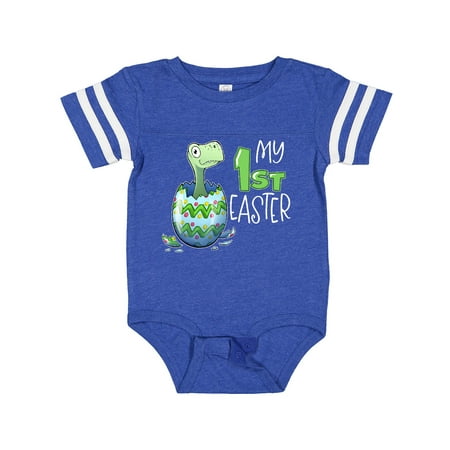

Inktastic My 1st Easter Dinosaur Hatching Easter Egg Gift Baby Boy or Baby Girl Bodysuit