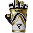 thumbnail image 3 of RDX Weight Lifting Gloves Gym Wrist Support Cow Hide Leather Fitness Exercise Bodybuilding Training, 3 of 4