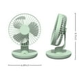 thumbnail image 3 of Generic Compact USB-Powered Rotating Desk Fan with 3 Blades for Silent Cooling - Ideal for Home, Office, and Travel Use, Adjustable Wind Speed & 120° Rotation, Eco-Friendly Design in White, Pink, or, 3 of 7