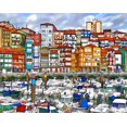 thumbnail image 2 of Bolokofsky, Ronald 24x20 Gold Ornate Wood Framed with Double Matting Museum Art Print Titled - Bermeo Harbor, 2 of 4