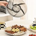 thumbnail image 1 of Paokuoon Assiette à Fruits Secs Multi-Compartiments Plateau Rond avec 6 Compartiments Grande Capacité et Matériau de Qualité Alimentaire pour Animaux, 1 of 7