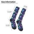 thumbnail image 2 of Naloa Skull flower cute Thigh High Socks Extra Long Stretchy Sock Women Over Knee High Opaque Stocking Daily Wear, 2 of 6