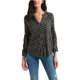 thumbnail image 1 of Blusa con botones y mangas abullonadas Lucky Brand para mujer negra pequeña, 1 of 1