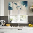 thumbnail image 4 of 2 Pack Valances for Window, Navy Blue Fish Short Curtains for Kitchen Bedroom Living Room, Nautical Coastal Summer Ocean Modern Rustic Rod Pocket Small Window Treatment Valance Drapes 60 x 18 Inch, 4 of 8