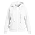 thumbnail image 4 of Women’s Zip‑Up Hooded Drawstring Sweatshirt , Fall Winter Long Sleeve Hoodie with Pockets, Women's ,Size L-5XL, 4 of 4