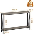 thumbnail image 3 of GAOMON Grey Console Table, 42.9" Entryway Table with Storage, 2-Tier Sofa Table, Console Tables for Entryway, Living Room, Hallway, Foyer, Corridor, Office, 3 of 6