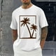 thumbnail image 1 of Tops para hombre, blusas y camisas de cuello redondo y manga corta para hombre, blusas casuales de moda con cuello redondo y estampado para hombre, blusas de poliéster para hombre., 1 of 5