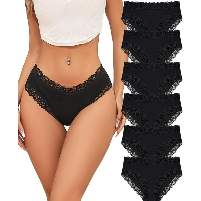 Bikini Underwear Knowyou Cotton Cheeky para mujer, paquete de 6