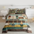 thumbnail image 2 of Homewish Retro Paddle Bedding Comforter Set 2pcs for Female Men Adults,Lake House Twin Comforter Sets Microfiber,Rustic Vintage Cabin Breathable Bedding Set,Super Cozy Room Decor,Reversible, 2 of 8