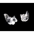 thumbnail image 5 of Charming 2 Quartz Carved Squirrel Animal Beads | 22x15x10mm | Clear | 2 Beads, 5 of 6