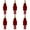 Burgundy, variant on Flocking Nutcrackers Hanging Decorations Decorative Christmas Tree Ornament Set