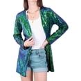 thumbnail image 1 of Veste à Sequins pour Femmes, Blazer Ouvert, Cardigan de Fête Cocktail, 1 of 5