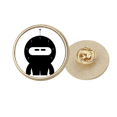 thumbnail image 1 of Univers Extraterrestre Monstre Robot Rond Métal Broche d'Or Clip, 1 of 3