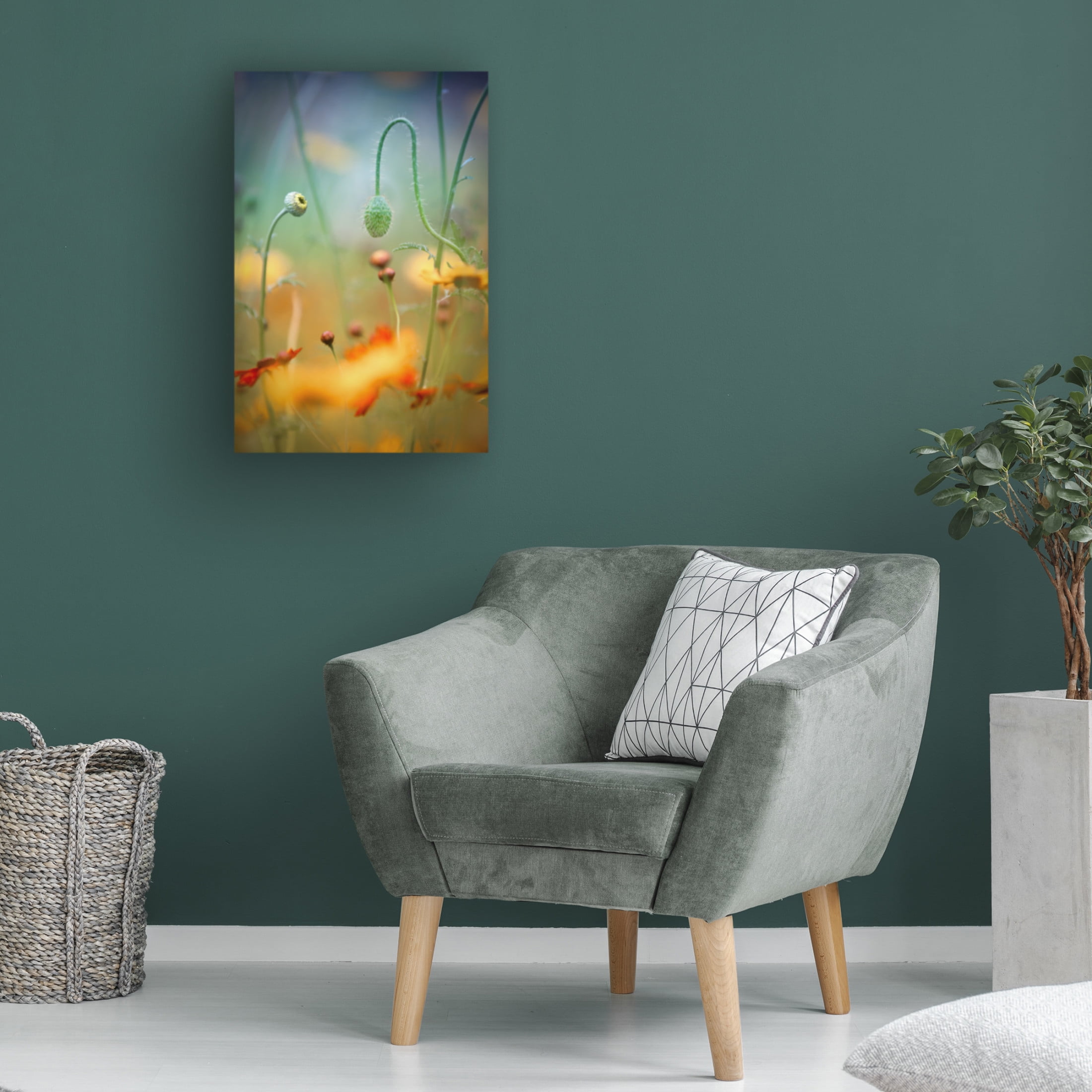 Canvas Wall Art - Steve Moore 'Poppy Field' Wall Art for Living Room, Bedroom, or Office D?cor by Trademark Fine Art - 12 x 19 Inches