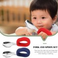 thumbnail image 4 of 1 juego de cuchara y tenedor para niños pequeños, vajilla para niños, utensilio para comer para el hogar., 4 of 6