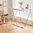 thumbnail image 6 of WXJHL Folding Chair 6 Pack Acrylic Foldable Portable Plastic Chair,Easy to Use and Store Comfortable Portable Party Chairs for Home,Office,Party,Comfy,Transparent Crystals, 6 of 6