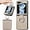 Beige, variant on for Samsung Galaxy Z Flip 5 Case, PU Leather Protective Cover with Ring Flip Phone Case Samsung Galaxy Z Flip5 ZH Beige