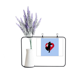 thumbnail image 1 of Diciembre feliz día de San Valentín Tarjeta de jarrón de lavanda artificial, 1 of 3