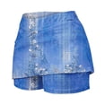 thumbnail image 3 of GiLiling Girls Casual Skort Floral Print Mini Skirt Elastic Waist with Built-in Shorts Lightweight Active Skirt for Daily and Play (Dark Blue, 10-11 Years), 3 of 6