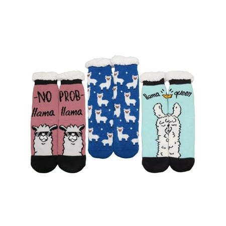 

Angelina Kids Winter-Weight Sherpa-Lined Knitted Thermal Crew Socks (3-Pairs)
