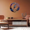 thumbnail image 4 of Arte De Pared De Metal Patrón De Hueso De Cabeza Decoración Interior Al Aire Libre Para Dormitorio Baño Pasillo Yuarrent HA040738-03, 4 of 6