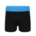 thumbnail image 2 of CHICTRY Girls Stretchy Gymnastic Sports Shorts Running Cycling Shorts Activewear Sky Blue&Black 6, 2 of 6