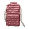 thumbnail image 4 of DBAIXID Women’s Packable Puffer Vest Sleeveless Lightweight Hooded Full Zip Warm Winter Puffy Vest Jacket Coat 2024 Pink 3XL, 4 of 4