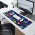 thumbnail image 2 of Long Mouse Pads for Desk,Colorful Dinosaur and Leaf Pattern Desk Mats on Top Of Desks, Desk Mouse Pad Extra Large with 3mm Non-Slip Base and Stitched Edge for Gaming,Office,Work,Home 31.5"x11.8", 2 of 6