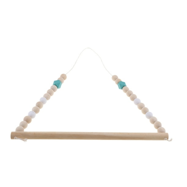 Colgante decorativo de pared, cadena de , marco de madera, estante colgante, accesorios para colgar Verde Zulema Estante de pared flotante