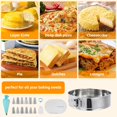 thumbnail image 6 of Highcool Springform Pan Baking Set (9,10 inches), 304 Stainless Steel Cheesecake Pan with Detachable Base, Includes 50 Parchment Papers for Pies, Cakes, Pizzas, and Quiches, 6 of 7