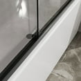 thumbnail image 5 of Resenkos Double Sliding Bathtub Shower Door 60 in. W x 58 in. H Aluminum Framed Shower Enclosure For Tub with SGCC Clear Tempered Glass, Stainless Steel Hardware, Black, 5 of 7