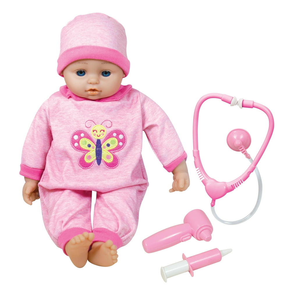 Lissi 16" Baby Doll Doctor & Medical Set w/ 6 Interactive Functions
