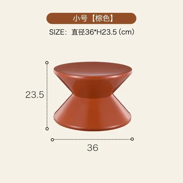 Mesa de centro redonda de plástico para sala de estar, sofá para el hogar, mesa auxiliar creativa, taburete para zapatos, balcón, escritorio pequeño, mesita de noche para dormitorio