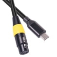 thumbnail image 2 of Cable USB C una XLR Hembra Tipo C Macho una XLR Hembra de 3 Conector de Cable de MicróFono Cable de Datos de Audio de Computadora 3 Metros, 2 of 5