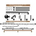 thumbnail image 6 of Curtain Rods 120-170 Inch, 180-inch Rod, Adjustable Length Heavy Duty Decorative Finials Diameter 7/8 inch,14 ft, Black, 6 of 7