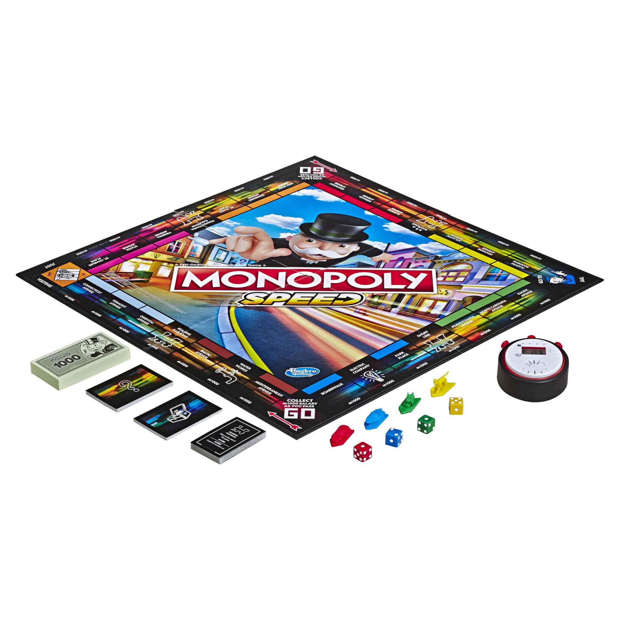 Monopoly Chance Board Game, Fast-Paced Monopoly Game, 20 Min. Average, Ages  8+ - Monopoly