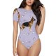 thumbnail image 1 of Fotbe German Shepherd Dog Body de Mujer con Cuello Redondo y Mangas Cortas, Sin Mangas Ajustado, Suave, Cómodo y Básico-Large, 1 of 7