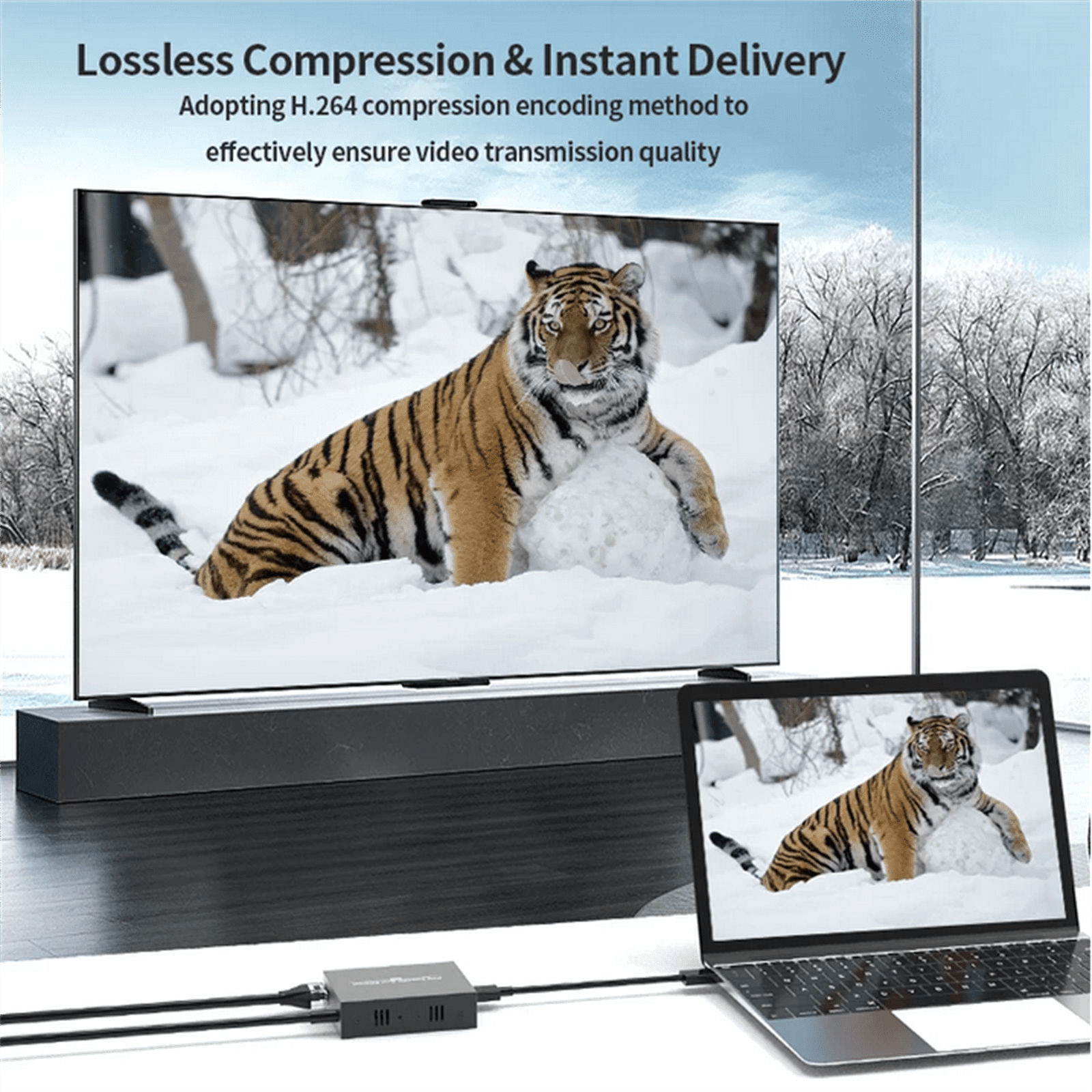 JIAHAOO HD KVM Extender 150M Cat5e/6 over Network 1080p One TX to Many RX USB Keyboard Mouse H.264