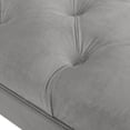 thumbnail image 2 of Bedroom Bench Alma Tufted Flared Arm Entryway Bench, Opal Grey Velvet,Bedroom Stool, 2 of 10