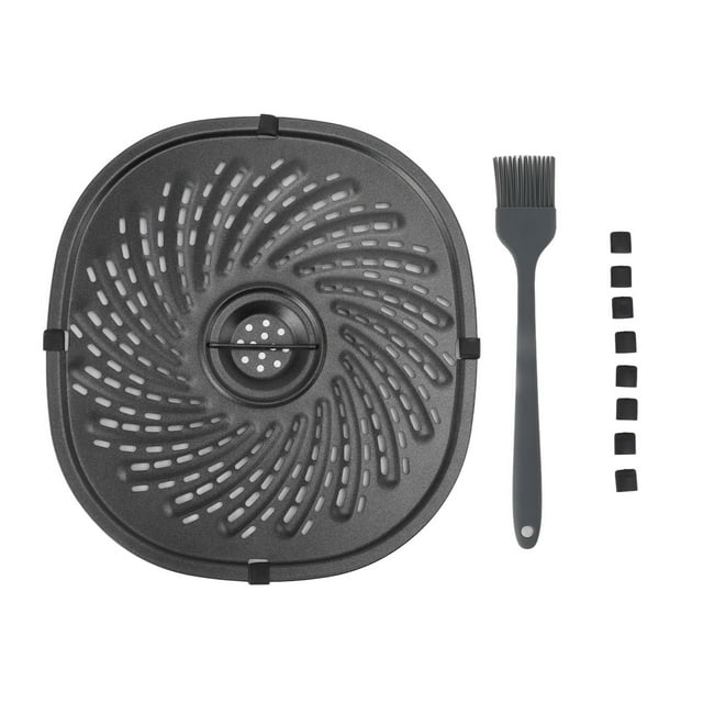23x25cm Friteuse Gril Casserole Remplacement Bac à Légumes Plateau Antiadhésif Friteuse Support Avec Brosse à Huile Tampon En Silicone